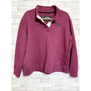 State of Mine Women So Carolina Pullover Maroon Pockets‎ Quarter Button Plus XL